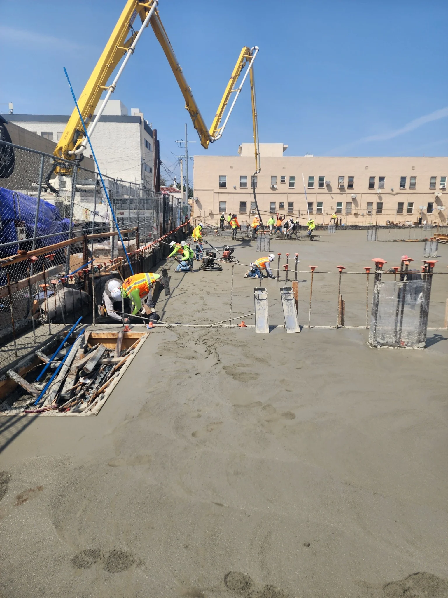 Commercial Podium Deck rebar Installation Southern California
