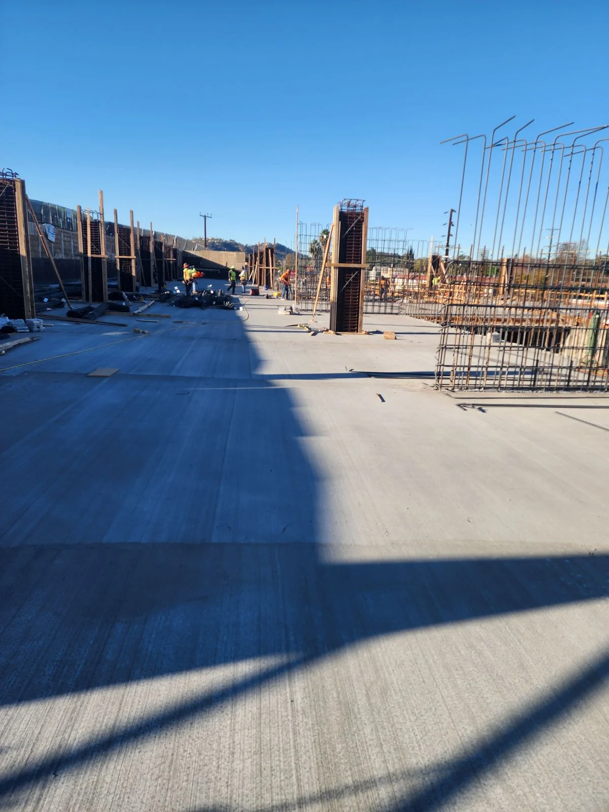 Podium Deck Foundation rebar Layout Los Angeles