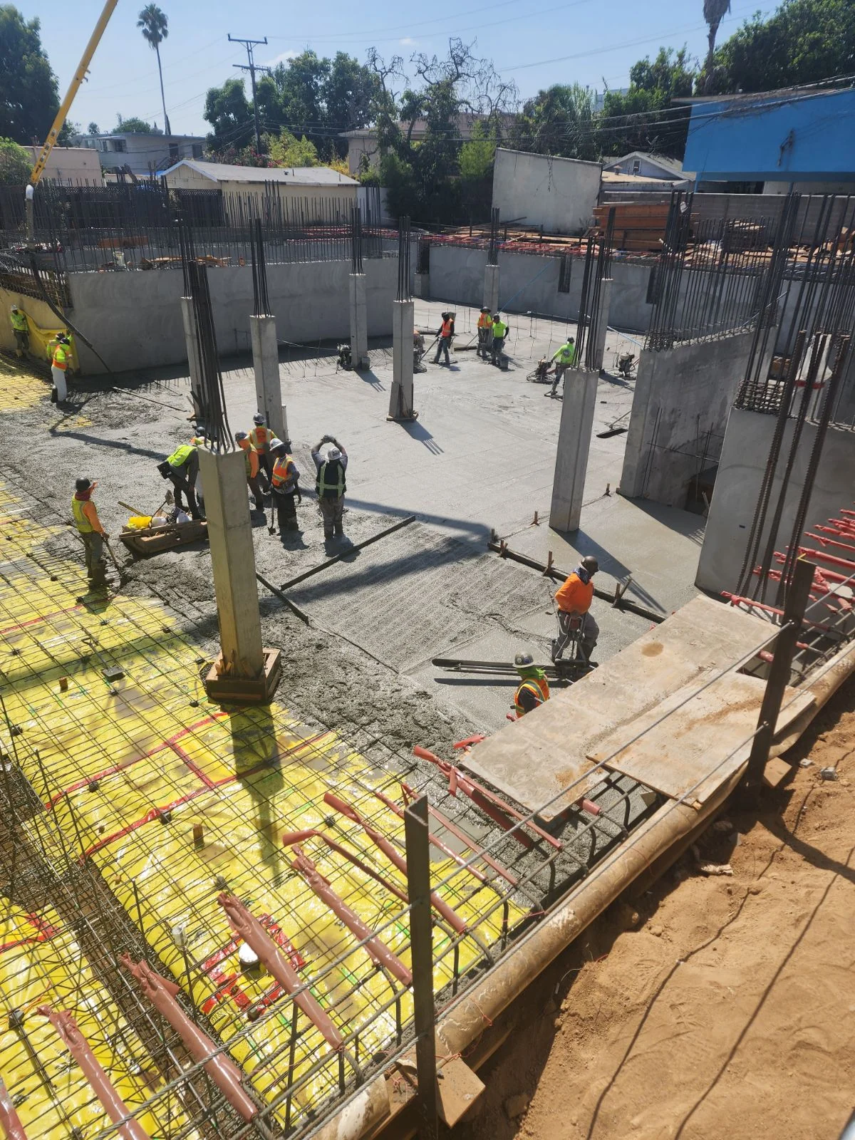 Retaining Wall rebar Reinforcement Southern California