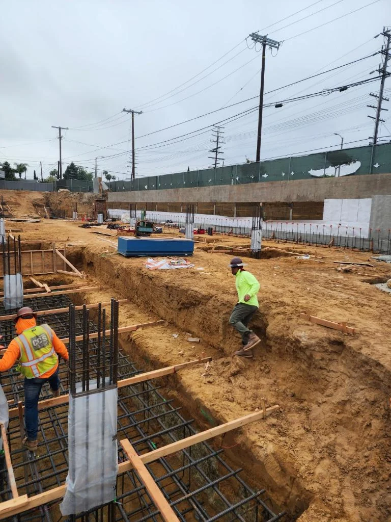 Vertical Column rebar Structural Concrete Los Angeles