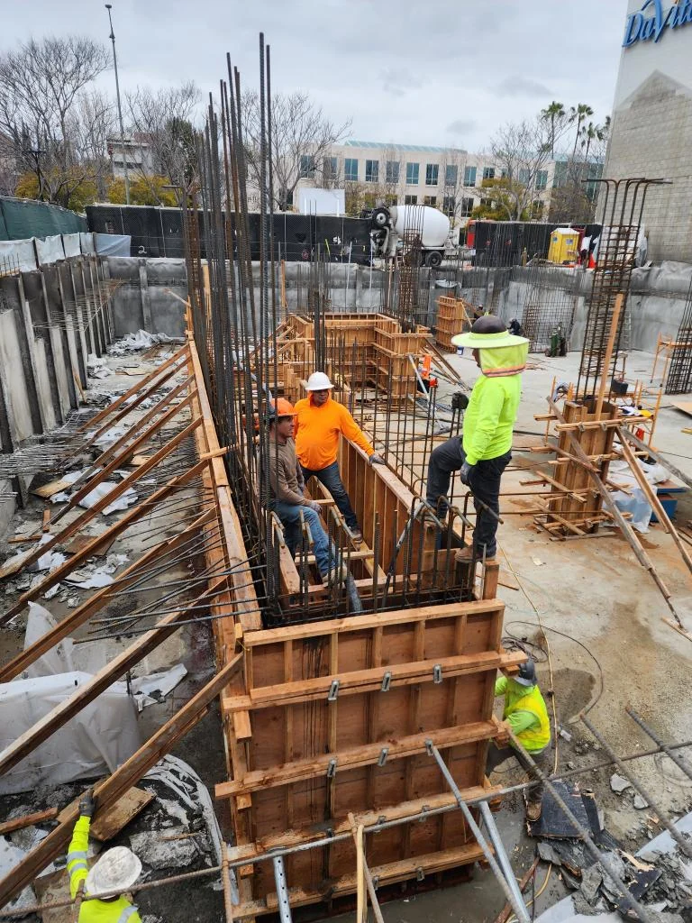 Podium Deck Structural Column rebar Southern California